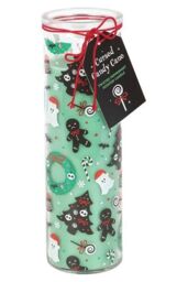 KDMD Merry Creepmas Cursed Candy Cane Tube Candle in Green - thumbnail 2