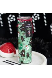 KDMD Merry Creepmas Cursed Candy Cane Tube Candle in Green - thumbnail 1