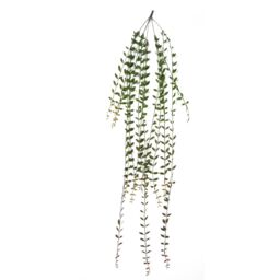 Leaf Pack of 12 x 120cm Artificial Hanging Extra Long String of Pearls in Green - Size: 12 x 120 cm - thumbnail 2