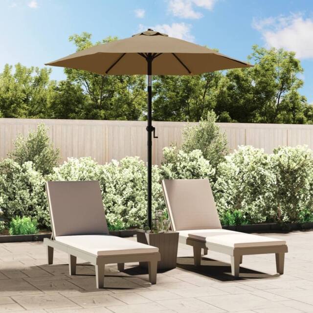 Berkfield Home Parasol Taupe 200x224 cm Aluminium in Beige - image 1