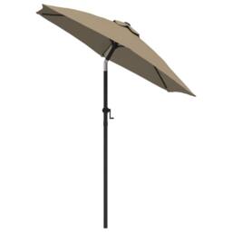Berkfield Home Parasol Taupe 200x224 cm Aluminium in Beige - thumbnail 3