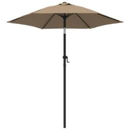 Berkfield Home Parasol Taupe 200x224 cm Aluminium in Beige - thumbnail 2