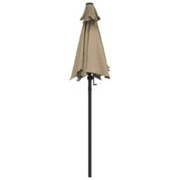 Berkfield Home Parasol Taupe 200x224 cm Aluminium in Beige - thumbnail 4