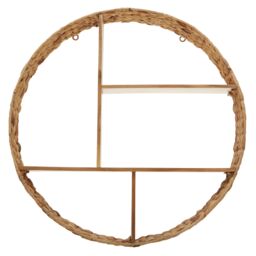 Orsina Functional Design Water Hyacinth Wall Shelf, Stylish Box Shelf, Durable Wall Storage For Livingroom in Natural - thumbnail 3