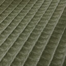 Allure Bath Fashions Luxury Hotel Waffle Throw Blanket Bedspread - 100% Cotton in Khaki - Size: Small - thumbnail 4
