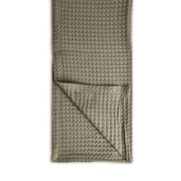 Allure Bath Fashions Luxury Hotel Waffle Throw Blanket Bedspread - 100% Cotton in Khaki - Size: Small - thumbnail 2