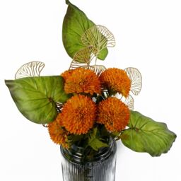 Leaf Pack of 6 x 50cm Artificial Green Plastic Stem - Size: 6 x 50 cm - thumbnail 2