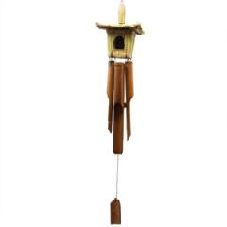 Serenityy Square Seagrass Bird Box with Chimes 49 x 15 cm in Brown - thumbnail 2