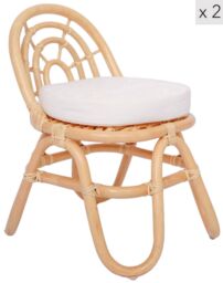 Nordlys Set of 2 Chairs for Children in Brown