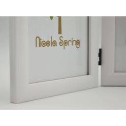 "Nicola Spring 5x Folding 2 Photo Frames - 5 x 7"" Freestanding Picture Display Frame in White" - thumbnail 4