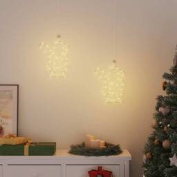 Berkfield Home Christmas Lights Santa Silhouette 2 pcs 35 LEDs Warm White - thumbnail 3