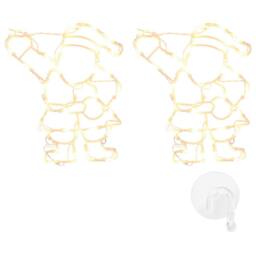 Berkfield Home Christmas Lights Santa Silhouette 2 pcs 35 LEDs Warm White