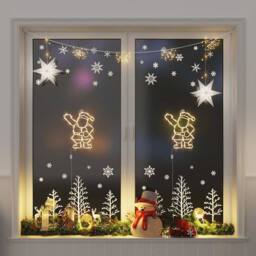 Berkfield Home Christmas Lights Santa Silhouette 2 pcs 35 LEDs Warm White - thumbnail 2