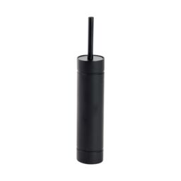 Showerdrape Draco White Slimline Toilet Brush & Holder in Black - thumbnail 3