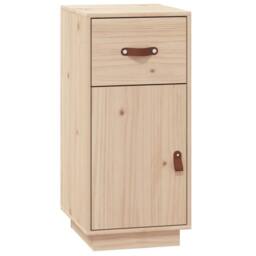 Berkfield Home Sideboard 34x40x75 cm Solid Wood Pine in Light Brown - Size: 34 x 40 x 75 cm - thumbnail 3