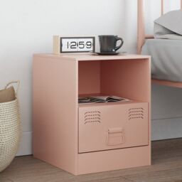Berkfield Home Bedside Cabinet Pink 34.5x39x44 cm Steel