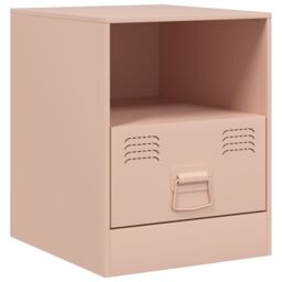 Berkfield Home Bedside Cabinet Pink 34.5x39x44 cm Steel - thumbnail 2