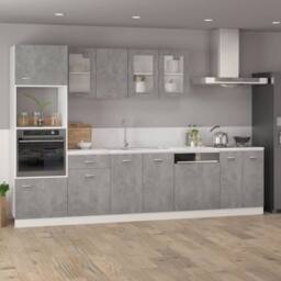 Berkfield Home Hanging Glass Cabinet Concrete Grey 40x31x60 cm Engineered Wood - Size: 40 x 31 x 60 cm