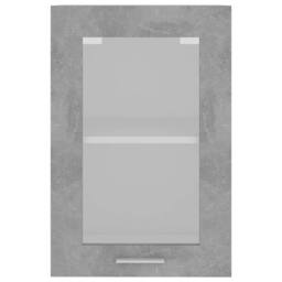 Berkfield Home Hanging Glass Cabinet Concrete Grey 40x31x60 cm Engineered Wood - Size: 40 x 31 x 60 cm - thumbnail 7