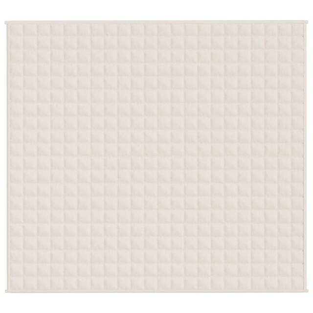 Berkfield Home Weighted Blanket Light Cream 200x230 cm 13 kg Fabric - image 1