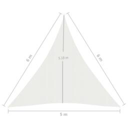 Berkfield Home Sunshade Sail 160 g/m ² White 5x6x6 m HDPE - thumbnail 6