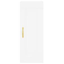 Berkfield Home Highboard White 34.5x34x180 cm Engineered Wood - thumbnail 5