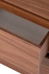 Living and Home 2-Drawer Wooden Nightstand Bedside Table in Walnut Colour - thumbnail 9