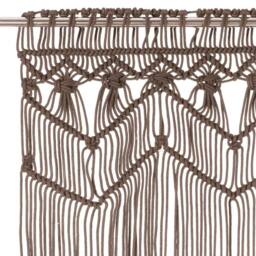 Berkfield Home Macrame Curtain Taupe 140x240 cm Cotton