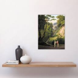 "Artery8 CW Eckersberg The Devil's Cleft at Liselund Manor Wall Art Print in Green - Size: W12"" x H16""" - thumbnail 4