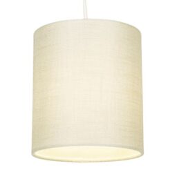 Happy Homewares Contemporary & Sleek Linen Fabric Lampshade in Cream - Size: 6 inches - thumbnail 2