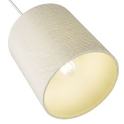 Happy Homewares Contemporary & Sleek Linen Fabric Lampshade in Cream - Size: 6 inches - thumbnail 4