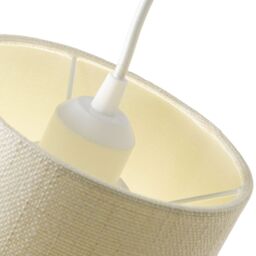Happy Homewares Contemporary & Sleek Linen Fabric Lampshade in Cream - Size: 6 inches - thumbnail 3