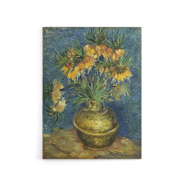 "Artery8 Van Gogh Fritillaries In Copper Vase Canvas Wall Art Print - Size: W18"" x H24""" - image 1