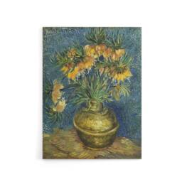 "Artery8 Van Gogh Fritillaries In Copper Vase Canvas Wall Art Print - Size: W18"" x H24""" - thumbnail 1