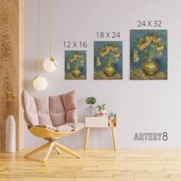 "Artery8 Van Gogh Fritillaries In Copper Vase Canvas Wall Art Print - Size: W18"" x H24""" - thumbnail 4