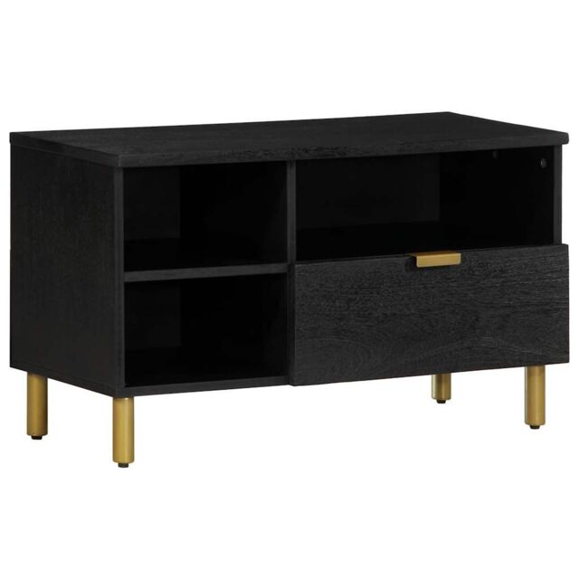 Berkfield Home TV Cabinet Black 80x33x46 cm Engineered Wood - Size: 80 x 33 x 46 cm - image 1