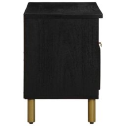 Berkfield Home TV Cabinet Black 80x33x46 cm Engineered Wood - Size: 80 x 33 x 46 cm - thumbnail 4