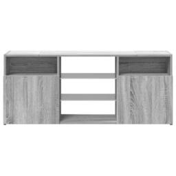 Berkfield Home TV Cabinet with LED Lights Grey Sonoma 120x30x50 cm - Size: 120 x 30 x 50 cm - thumbnail 7