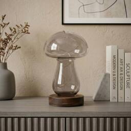 Garden Greatness Relica Glass Mushroom LED Light in Grey - thumbnail 2
