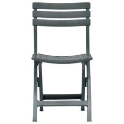 Berkfield Home Folding Garden Chair 2 pcs Plastic Green - thumbnail 3