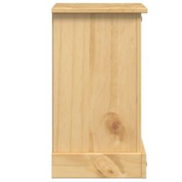 Berkfield Home Bedside Cabinet Corona 35x32.5x58 cm Solid Wood Pine in Brown - thumbnail 5