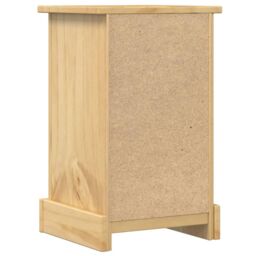 Berkfield Home Bedside Cabinet Corona 35x32.5x58 cm Solid Wood Pine in Brown - thumbnail 6