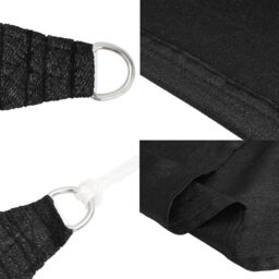 Berkfield Home Sunshade Sail 160 g/m¬≤ Black 3x6 m HDPE - thumbnail 6