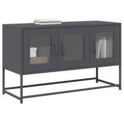 Berkfield Home TV Cabinet Anthracite 100.5x39x60.5 cm Cold-rolled Steel in Black
