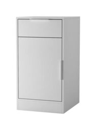 EONLION Office Under Desk Storage Cabinet with 1 Drawer & 1 Door End Side Bedside Table in White - thumbnail 5
