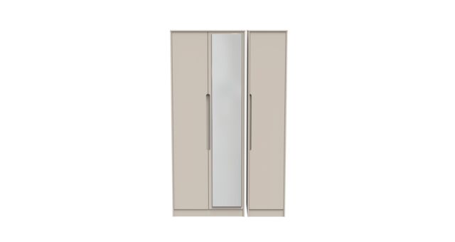 Ready Assembled 2 U Bristol Tall Triple Mirror Wardrobe (Ready Assembled) in Taupe - image 1