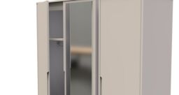Ready Assembled 2 U Bristol Tall Triple Mirror Wardrobe (Ready Assembled) in Taupe - thumbnail 5