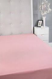 Snug City Fitted Sheet Polycotton Plain Dyed Extra Deep 25cm Bed Linen in Pink - Size: Single - thumbnail 3