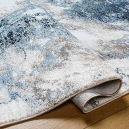Livabliss Allegro-Abstract Grey Blue Brown Modern Marble Living Dining Rug - Size: 160 cm x 215 cm - thumbnail 4