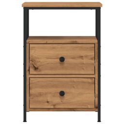 Berkfield Home Bedside Cabinets 2 pcs Artisan Oak 34x35.5x50 cm Engineered Wood in Brown - thumbnail 4